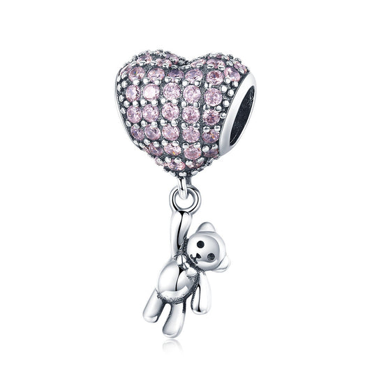 Cute little bear with balloons Charm