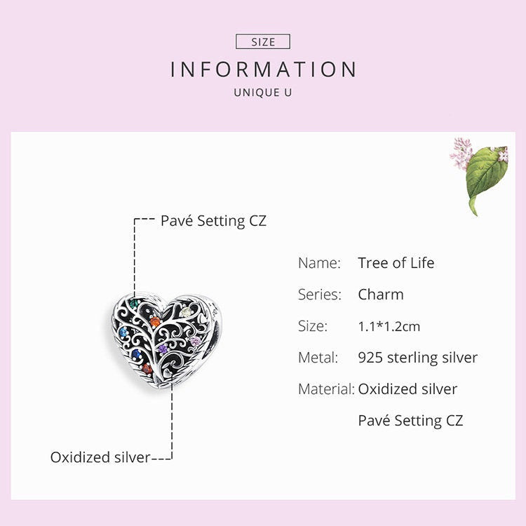 Charm for Bracelet, Life Tree Charm