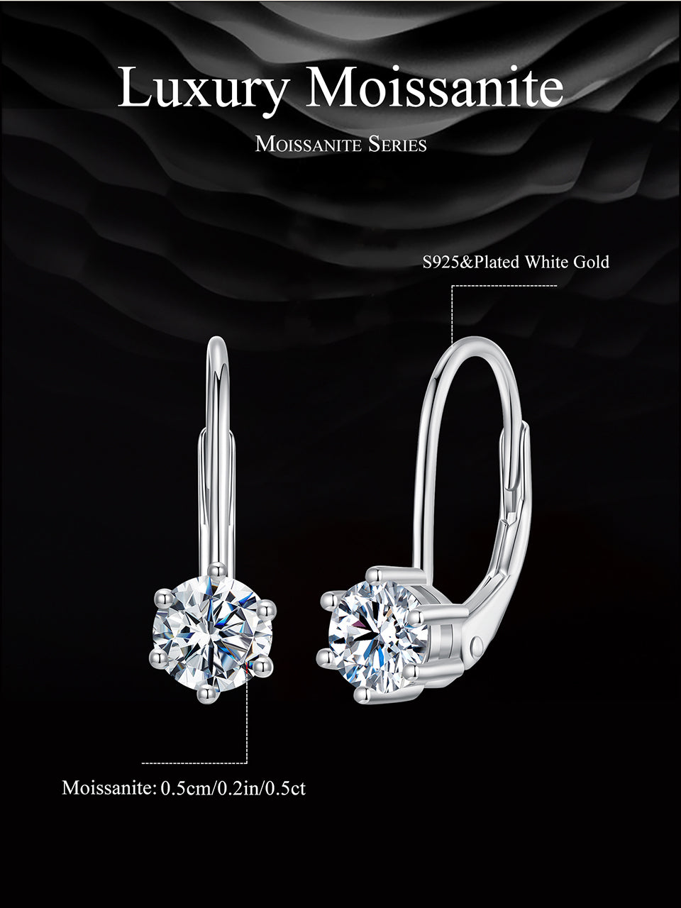 Moissanite Spring Ear Climbers