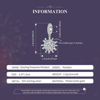 Dazzling Fireworks Pendant Charm