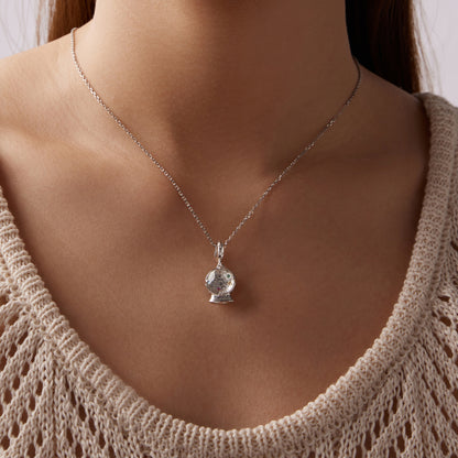 Christmas Crystal Ball Pendant  Charm