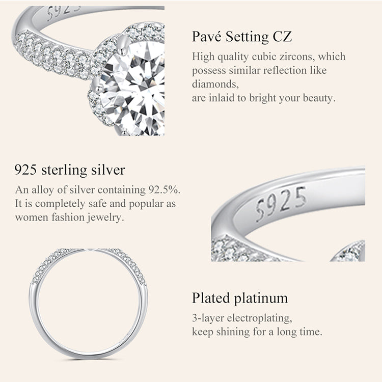 1 Carat Moissanite Ring