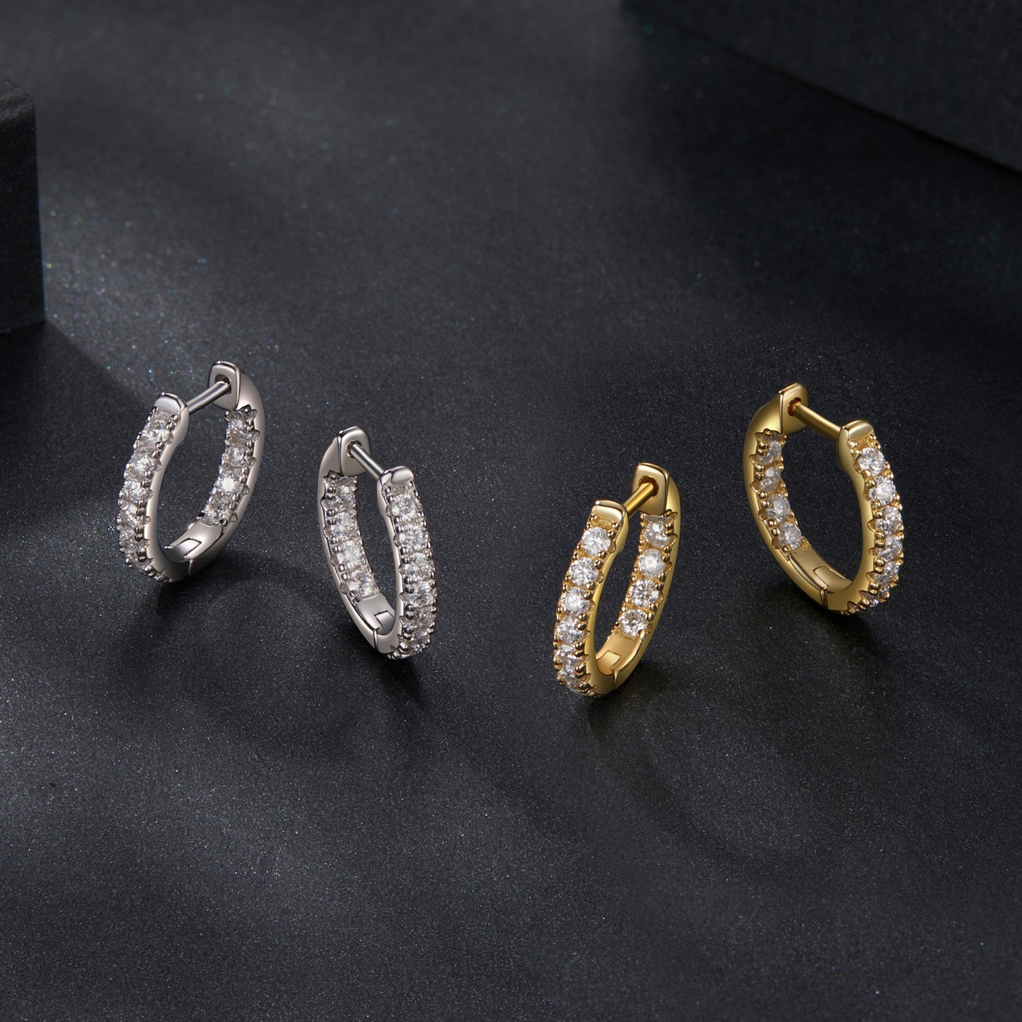 Glimmering Moissanite Ear Climbers