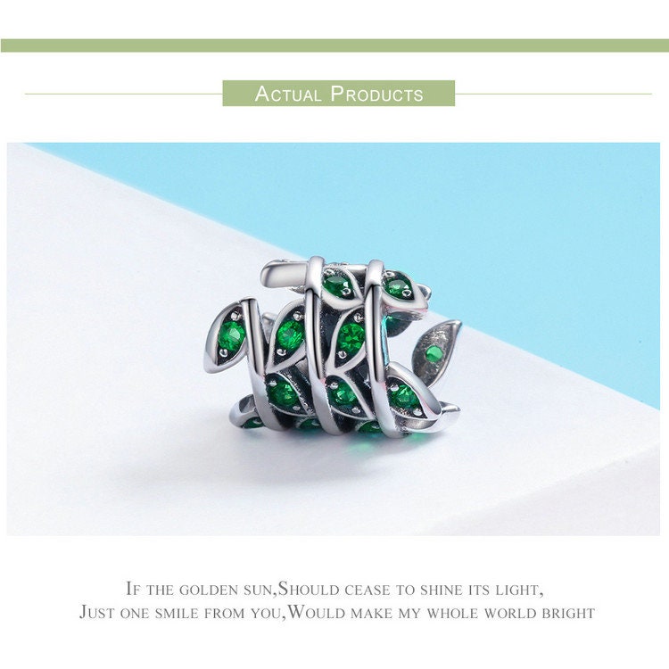 Emerald Green Grass Charm