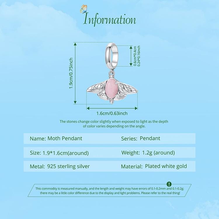 Moth Pendant Charm