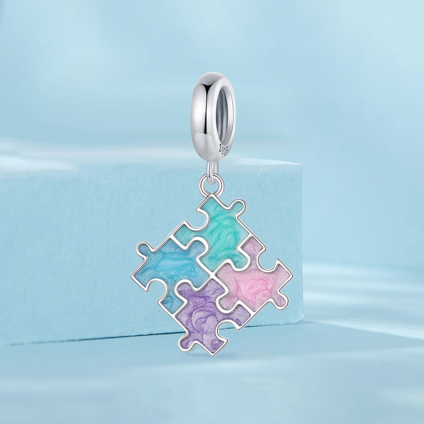Jigsaw Puzzle Pendant Charm