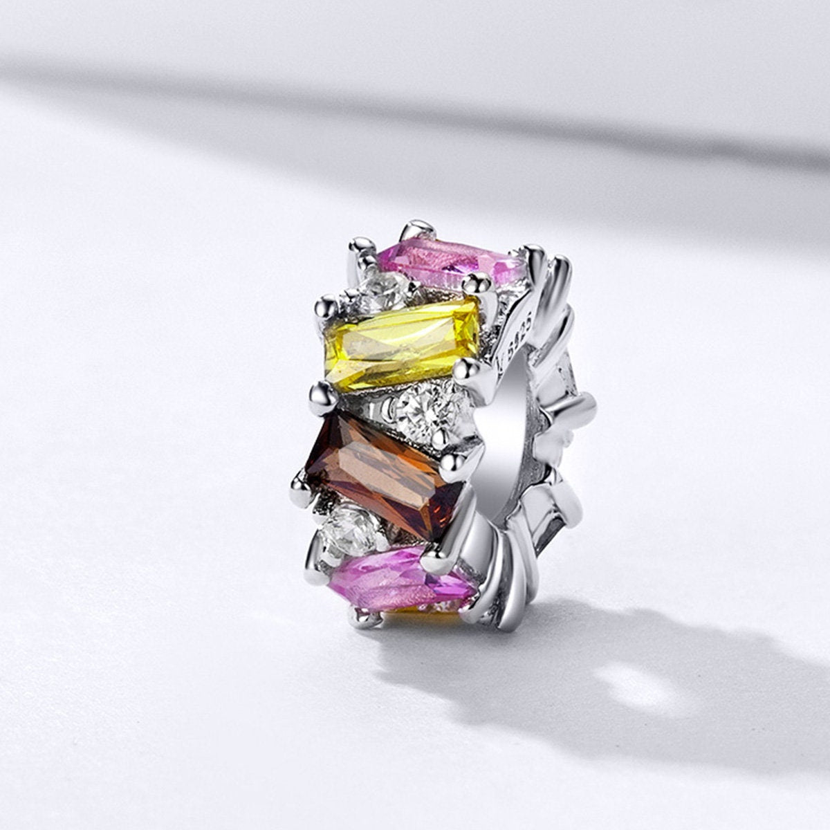 Colorful Zircom Spacer Charm