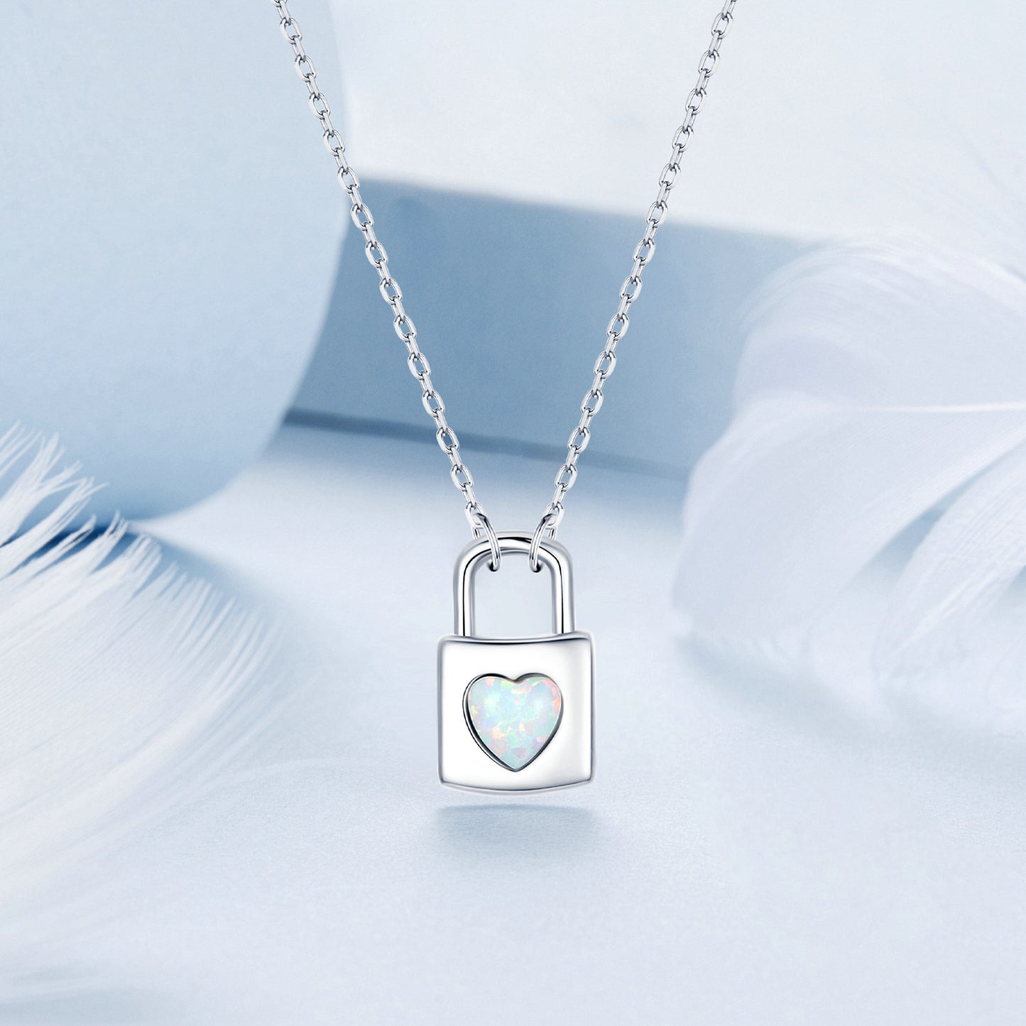Heart Lock Charm Necklace