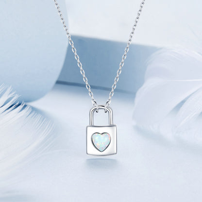 Heart Lock Charm Necklace