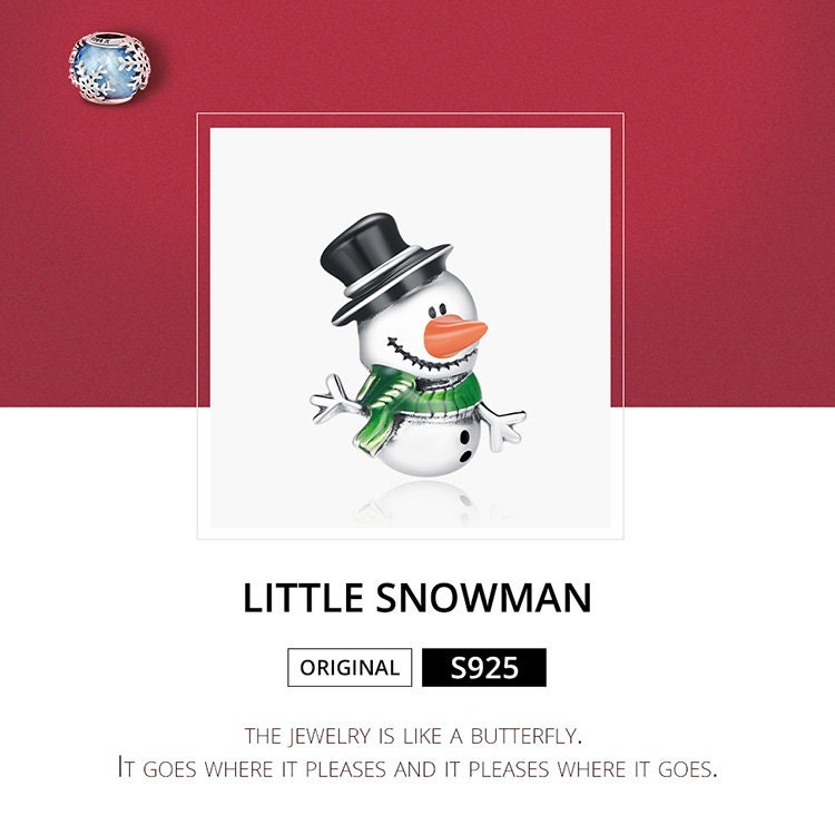 Christmas Theme Snowman Charm