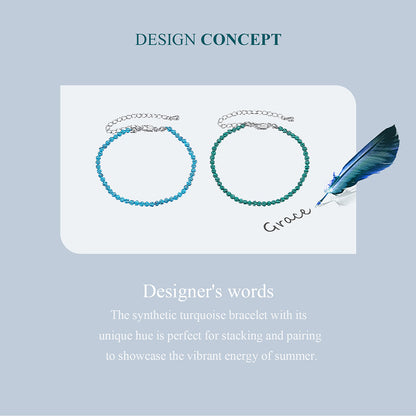 Synthetic Blue Stone Bracelet
