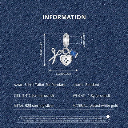 3-in-1 Tailor Set Pendant Charm