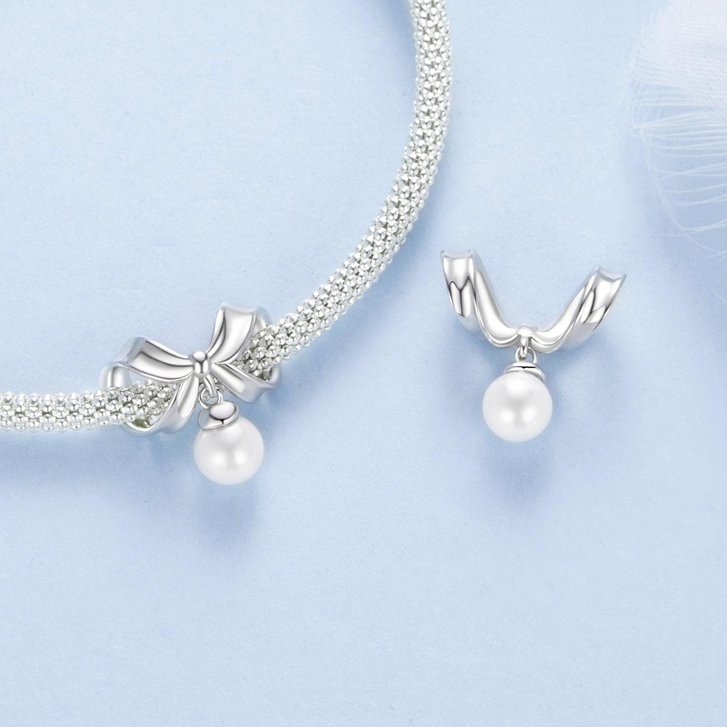 Pearl Bowknot Charm