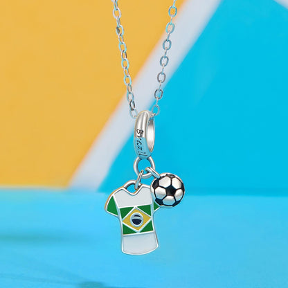 Brazil Football Jersey Charm