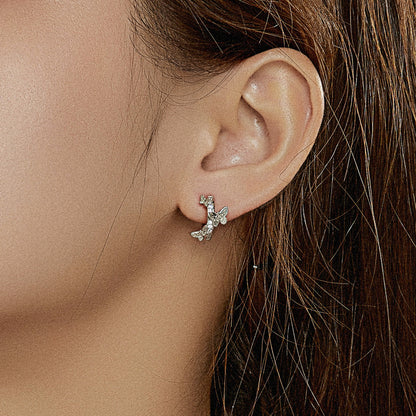 Flying Butterfly Hoop Earrings