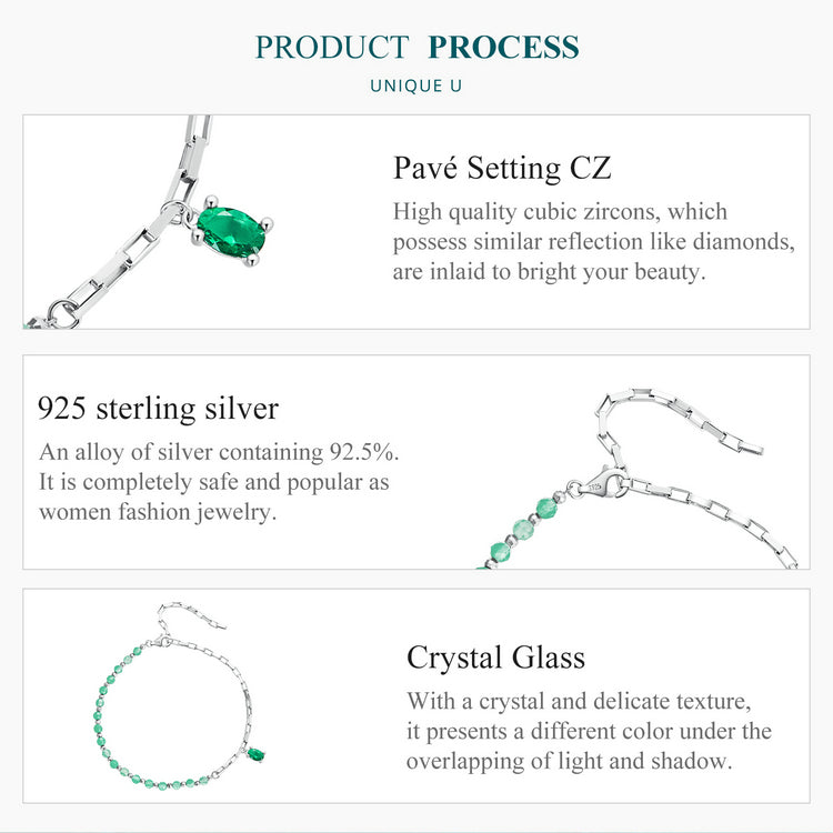 Crystal Glass Bead Bracelet