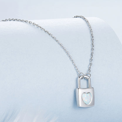 Heart Lock Charm Necklace