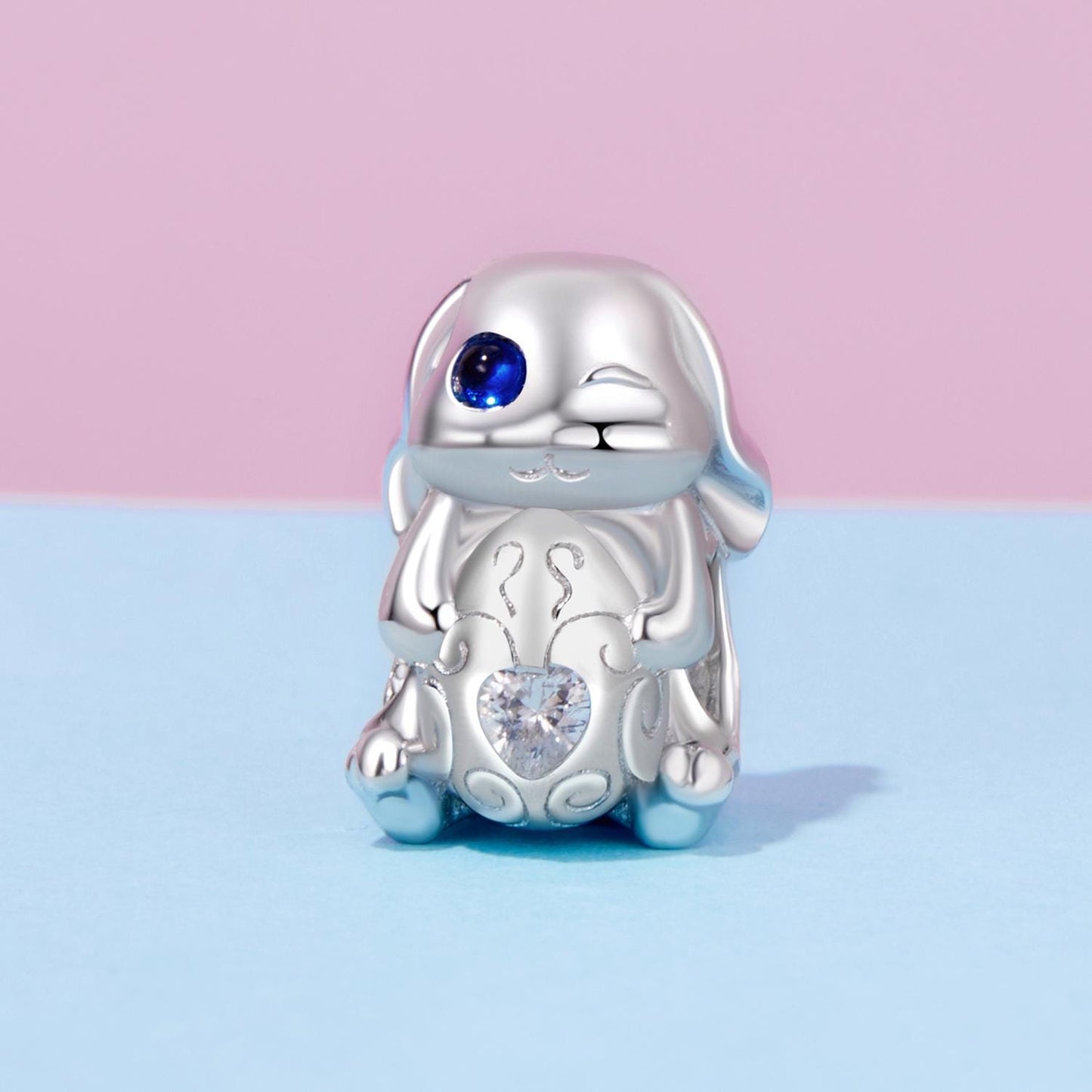 Easter Rabbit with Egg Charm