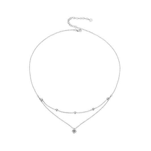 Double-Layer 0.5ct Moissanite Necklace