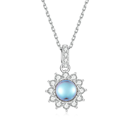Glimmering Sun Pendant Necklace