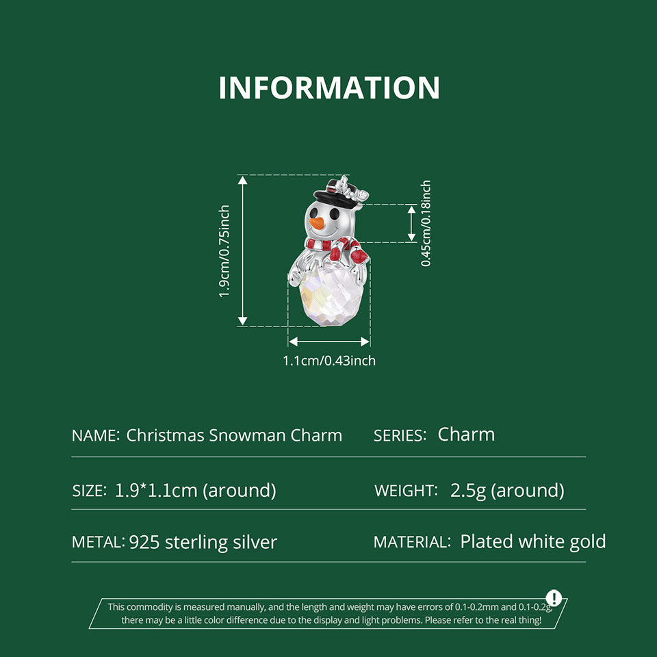 Christmas Snowman Beads Charm