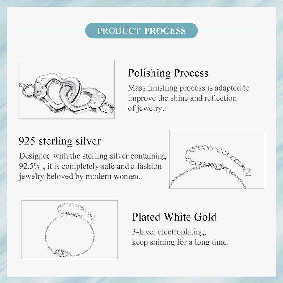 Heart Lock Charm Bracelet