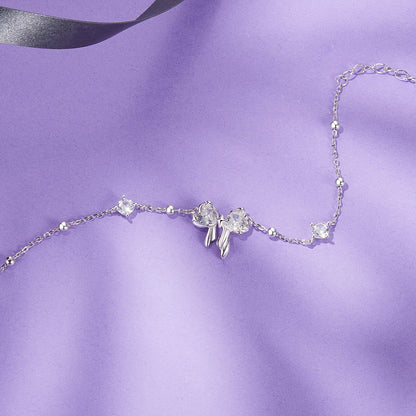 Glittering Bow Accent Bracelet