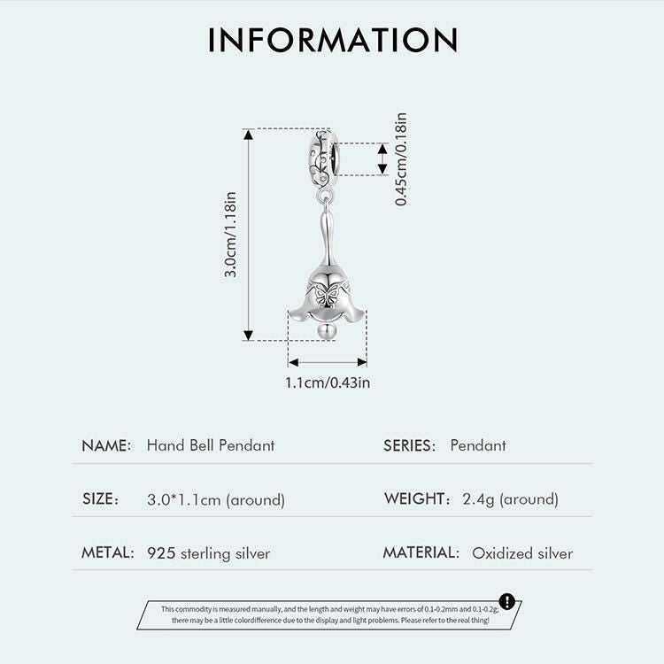 Hand Bell Pendant Charm