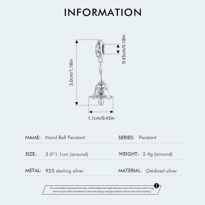 Hand Bell Pendant Charm