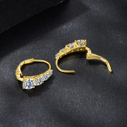 Moissanite Spring Ear Climbers