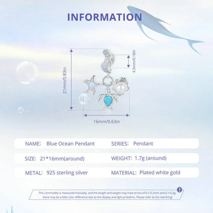 Blue Ocean Pendant Charm