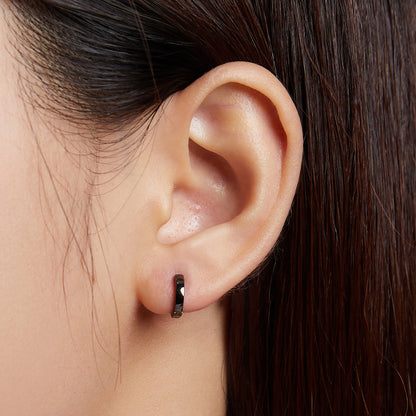 Black Clip Earrings