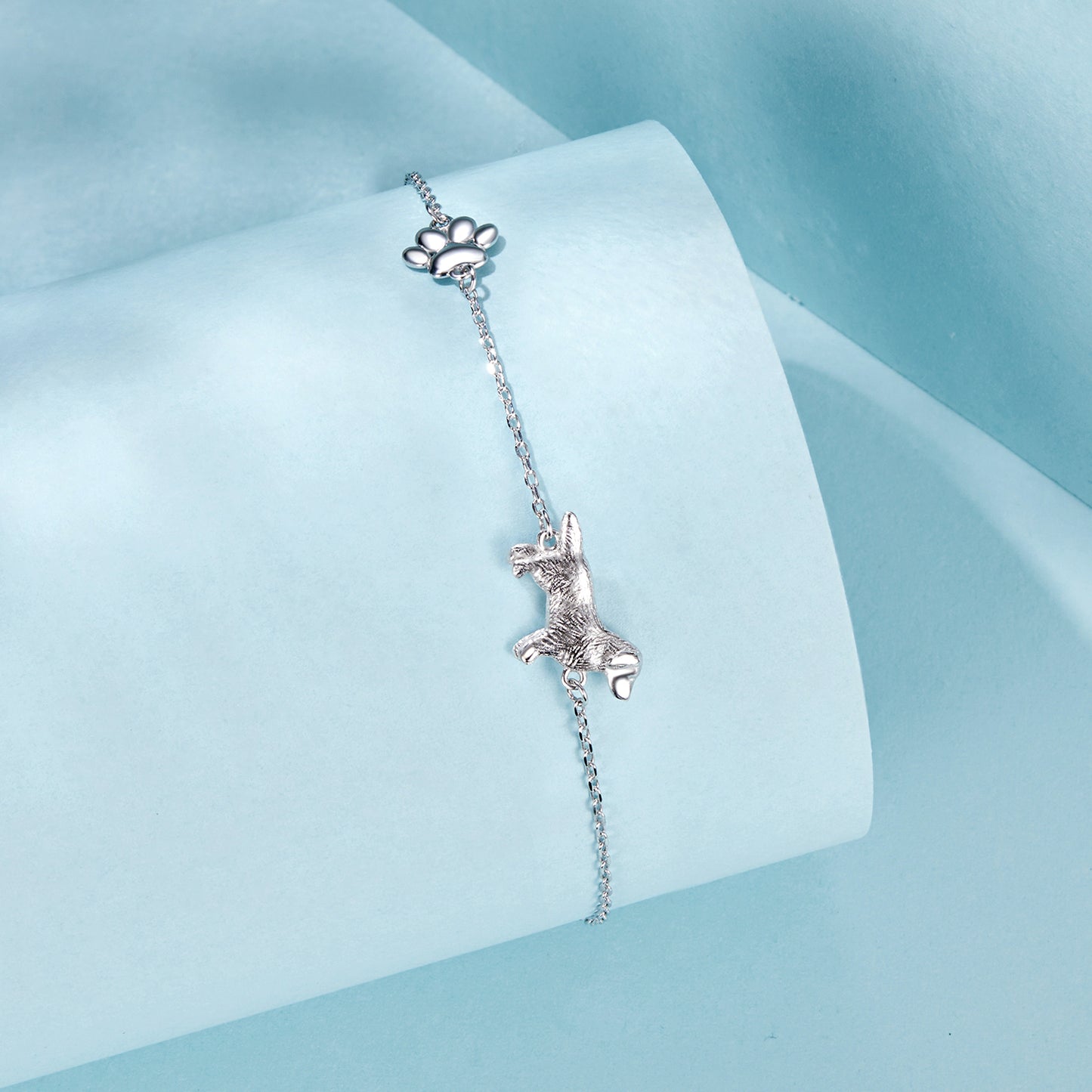 Golden Retriever Paw Charm Bracelet