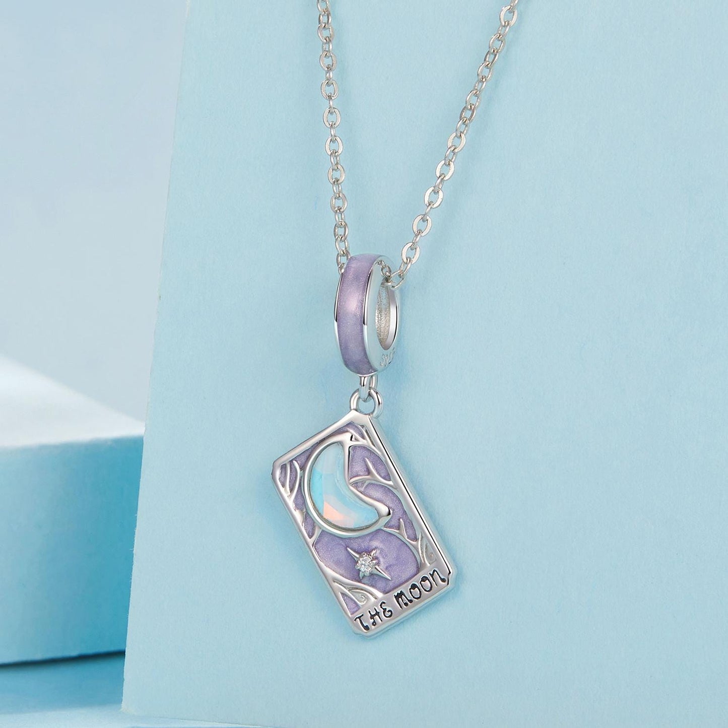 Moon Tarot Card Pendant Charm