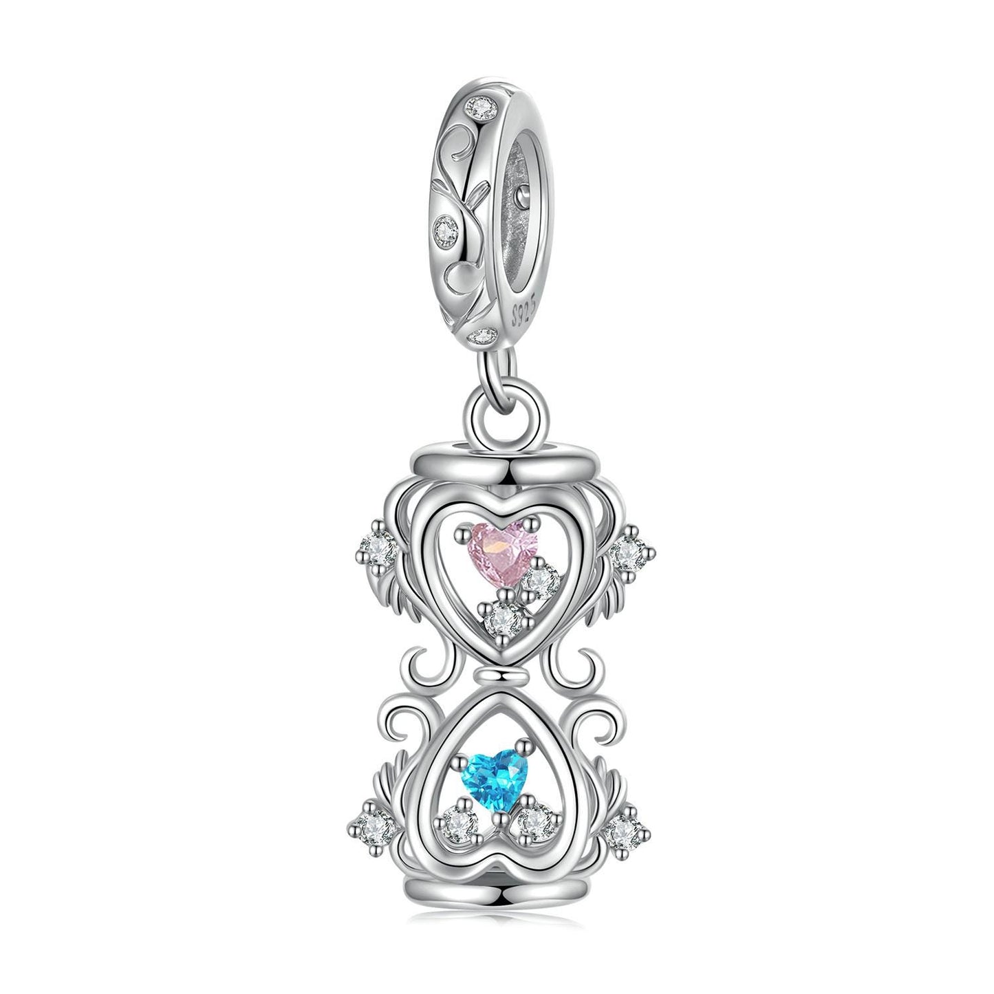 Spring Hourglass Pendant Charm