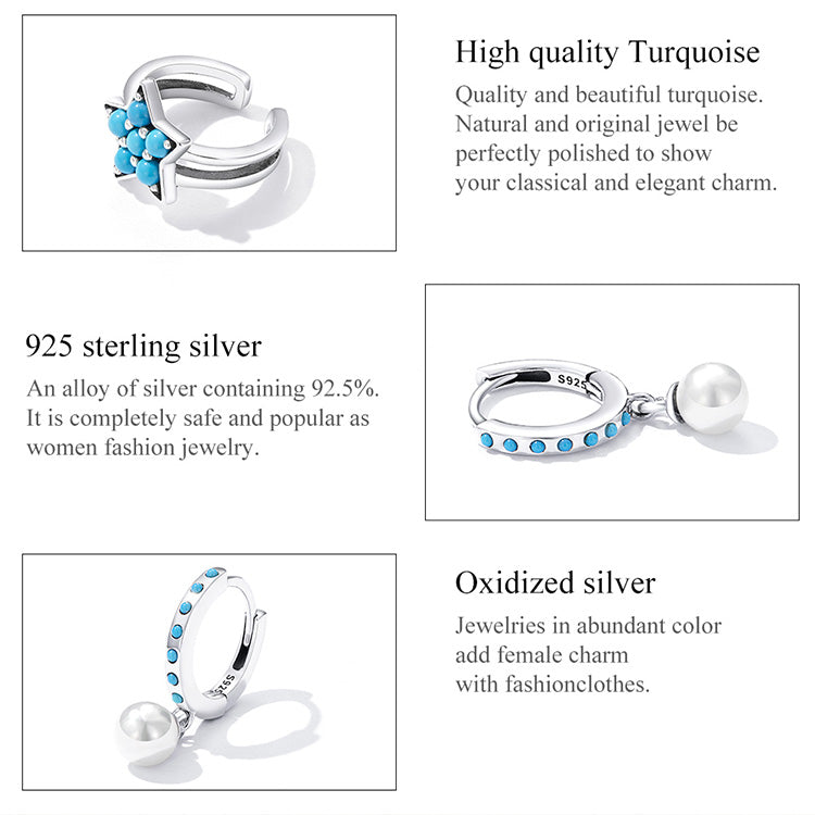 Star Turquoise Ear Cuff