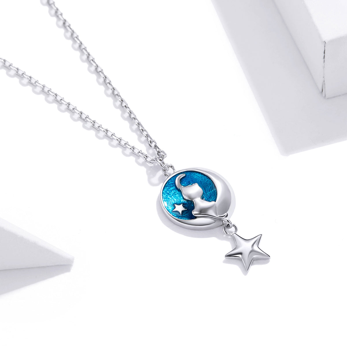Moon Cat Pendant Necklace