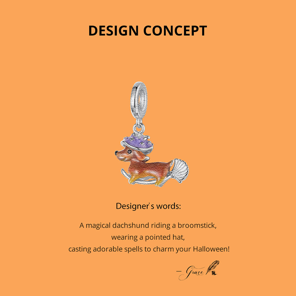 Halloween Magic Dachshund Pendant Charm