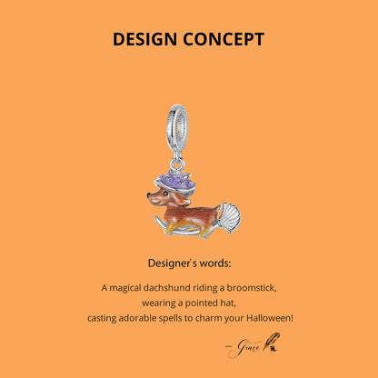 Halloween Magic Dachshund Pendant Charm