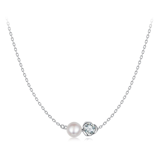 Rose Design Moissanite Necklace