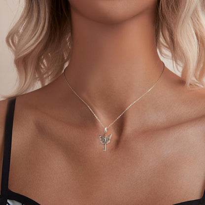 Butterfly Key Pendant Charm