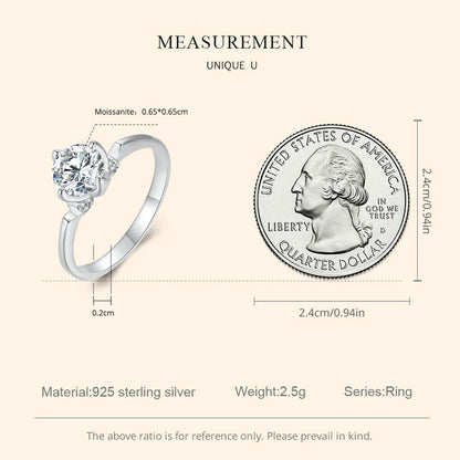 Sparkling Moissanite Wedding Ring