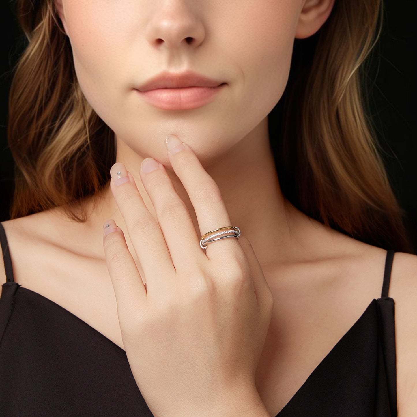 Triple Stacked Moissanite Ring