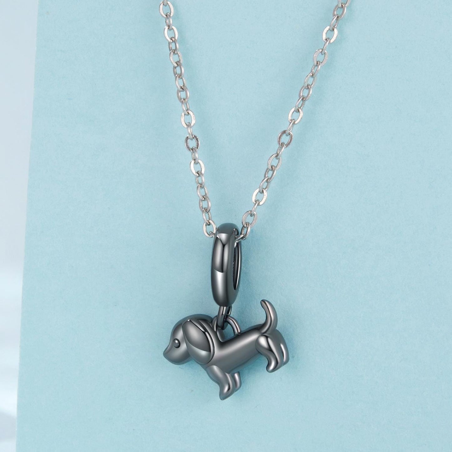 Black Dachshund Pendant Charm