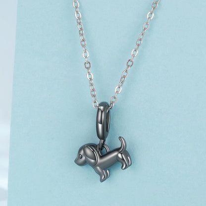 Black Dachshund Pendant Charm