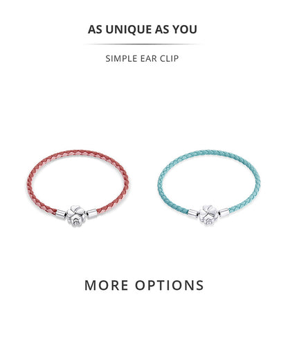 Gradient Clover Leather Basic Bracelet