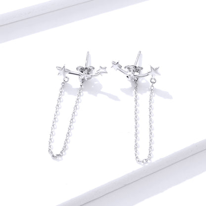 Fringe Star Hoop Earrings