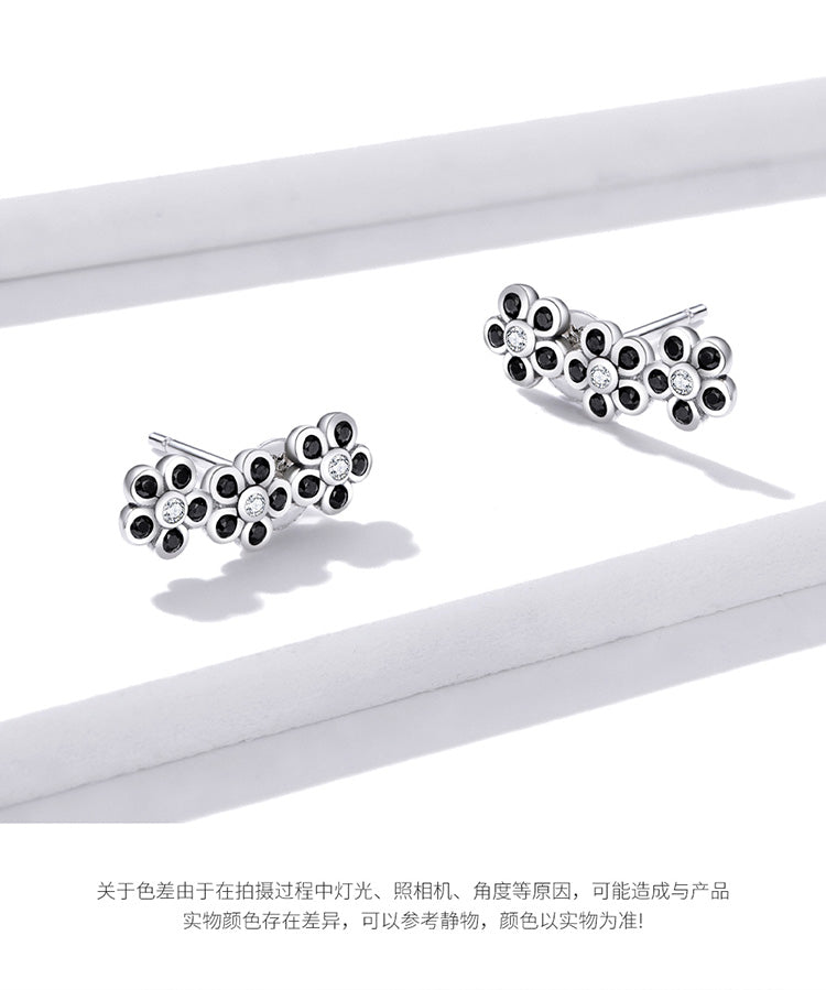 Alluring Floral Hoop Earrings