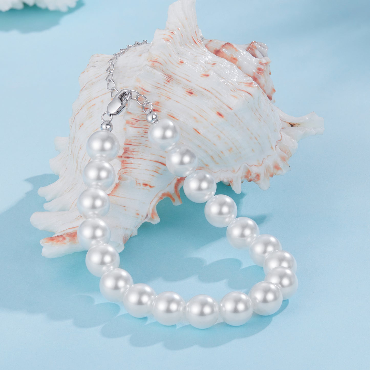 8mm Mother-of-Pearl Bead Bracelet