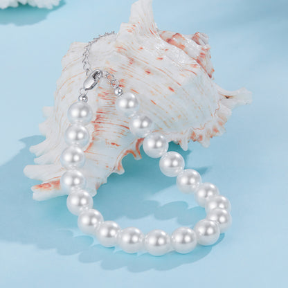 8mm Mother-of-Pearl Bead Bracelet